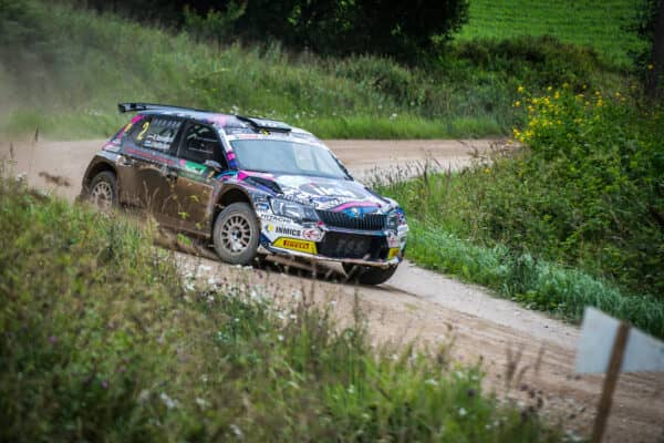 Kalle Rovanpera in azione al Rally Liepaja 2017