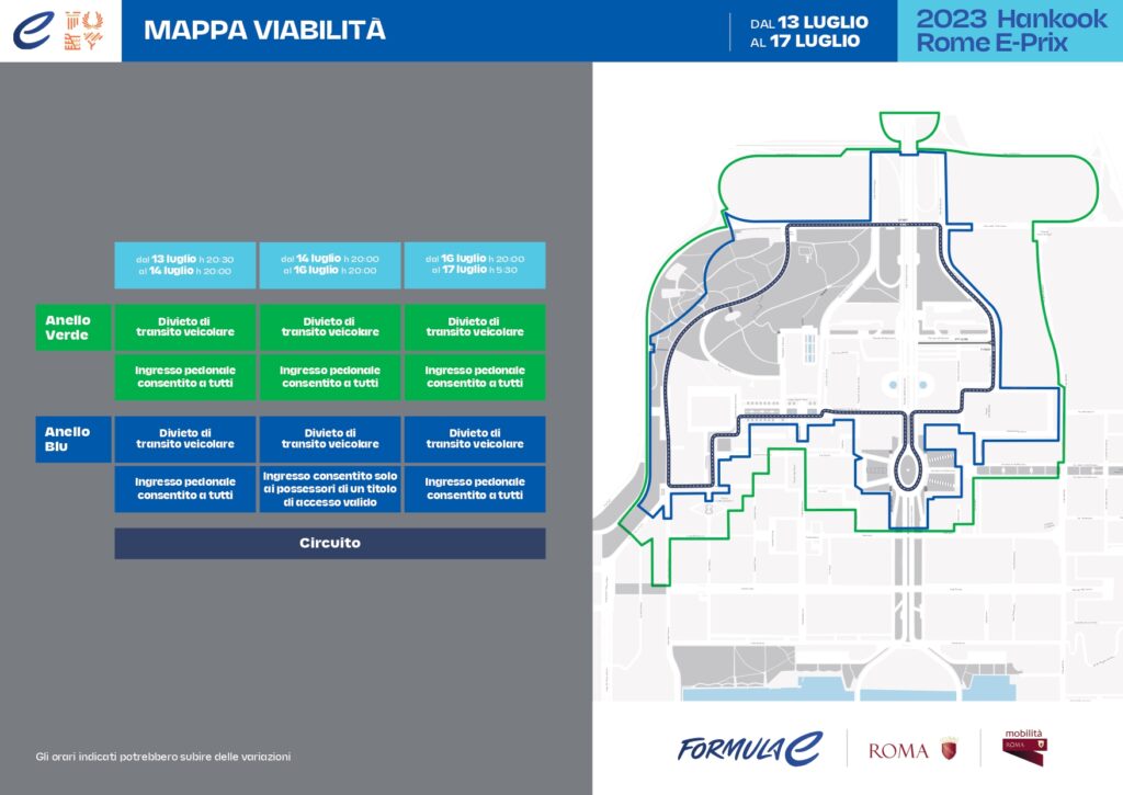 viabilità formula e roma