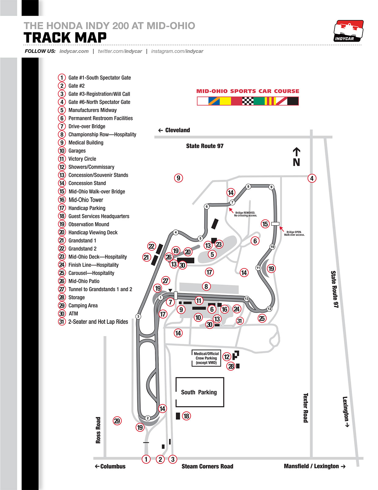 Indycar Mid-Ohio track map