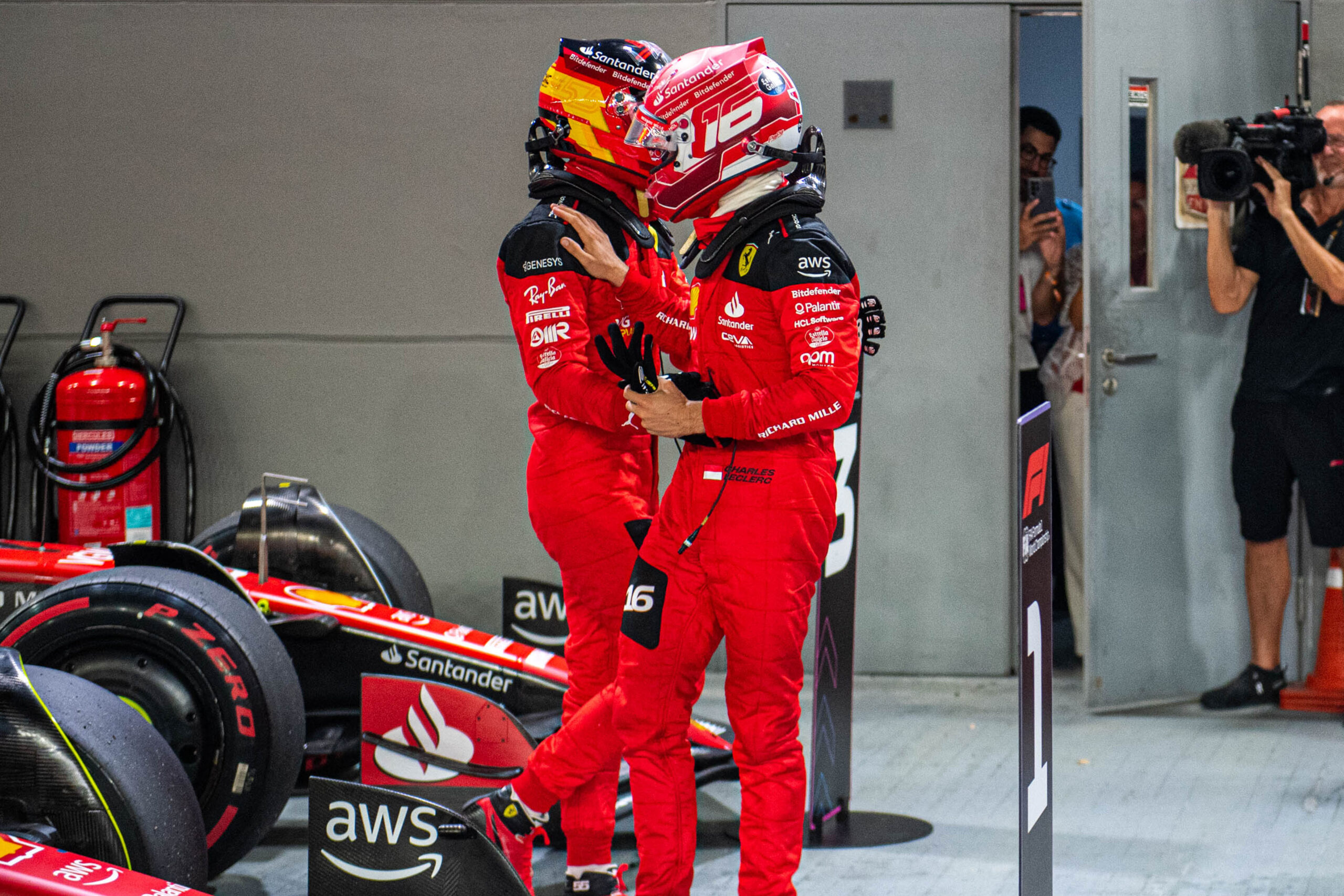 Charles Leclerc Carlos Sainz Ferrari