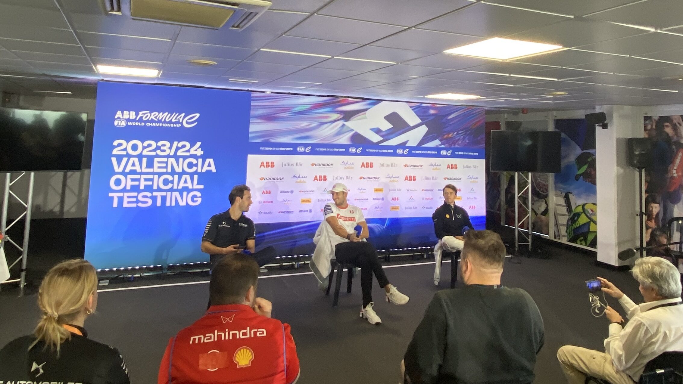 Formula e Valencia press conference Jake Denise nick de vries jean-eric vergne