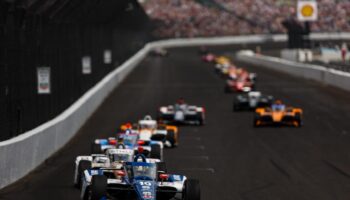 Alex Palou leads the field – 107th Running of the Indianapolis 500 Presented By Gainbridge – By_ Joe Skibinski_Ref Image Without Watermark_m83085