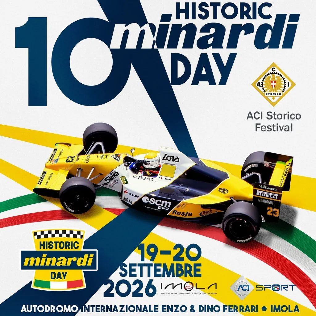 La locandina dell'edizione 2026 dell'Historic Minardi Day